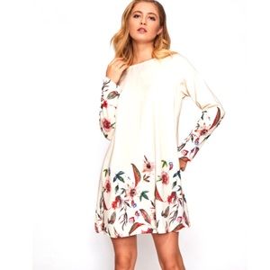 Long Sleeve Floral Tunic Dress